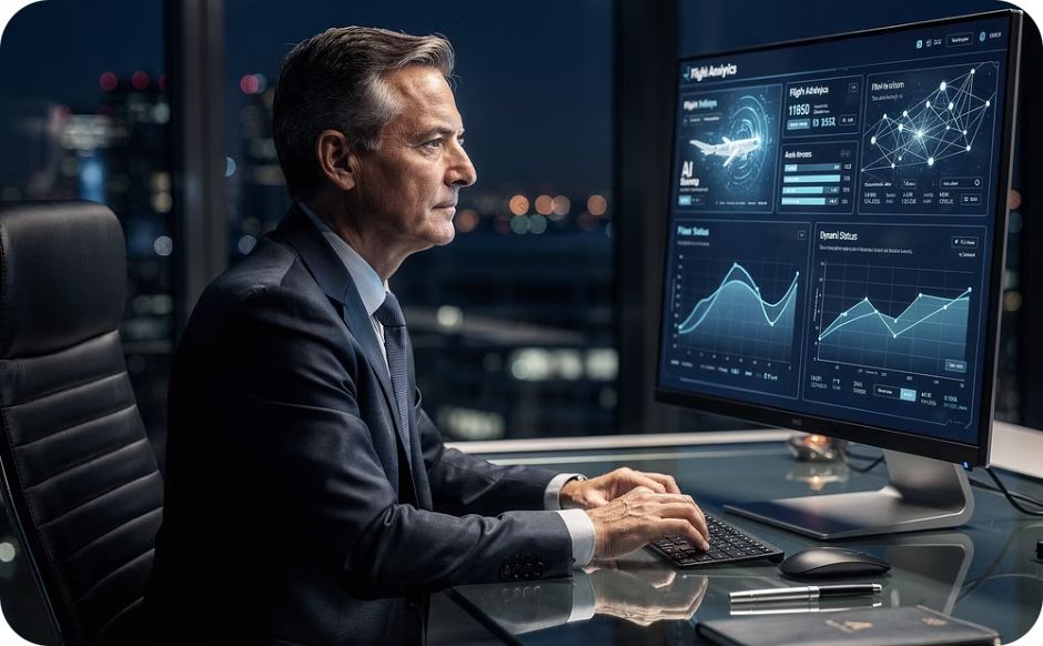 Uçuş analitiği paneli ve ELIA asistanı